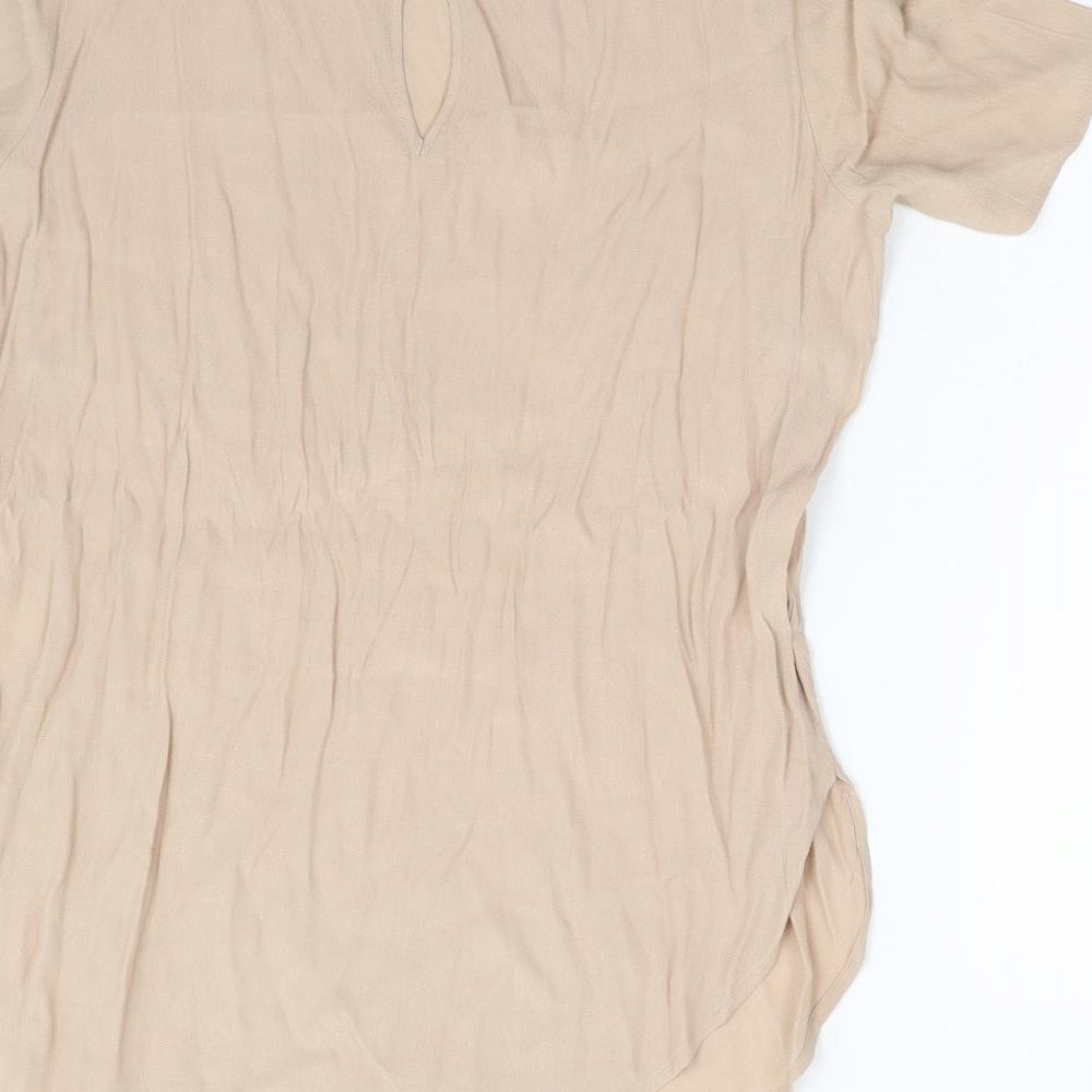 H&M Womens Beige   Basic Blouse Size 10