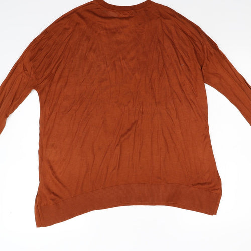 H&M Mens Orange  Knit Pullover Jumper Size S