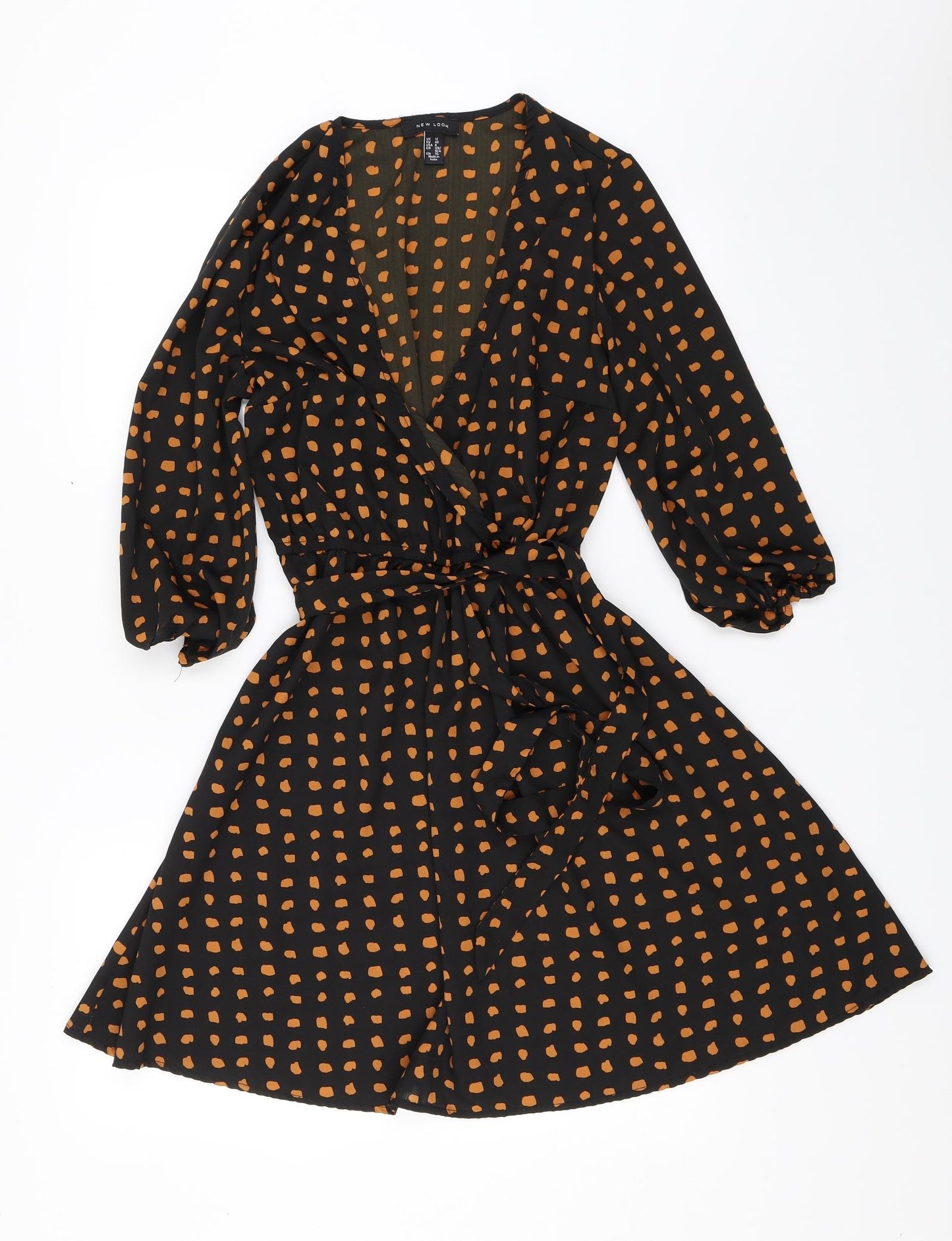 New Look Womens Black Polka Dot  Shift  Size 12