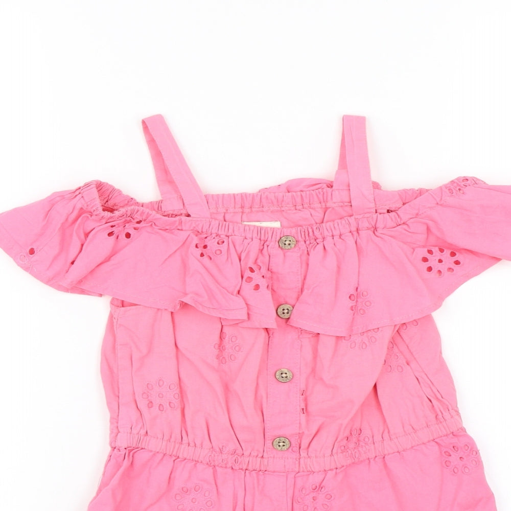 F&F Girls Pink   Playsuit One-Piece Size 7-8 Years