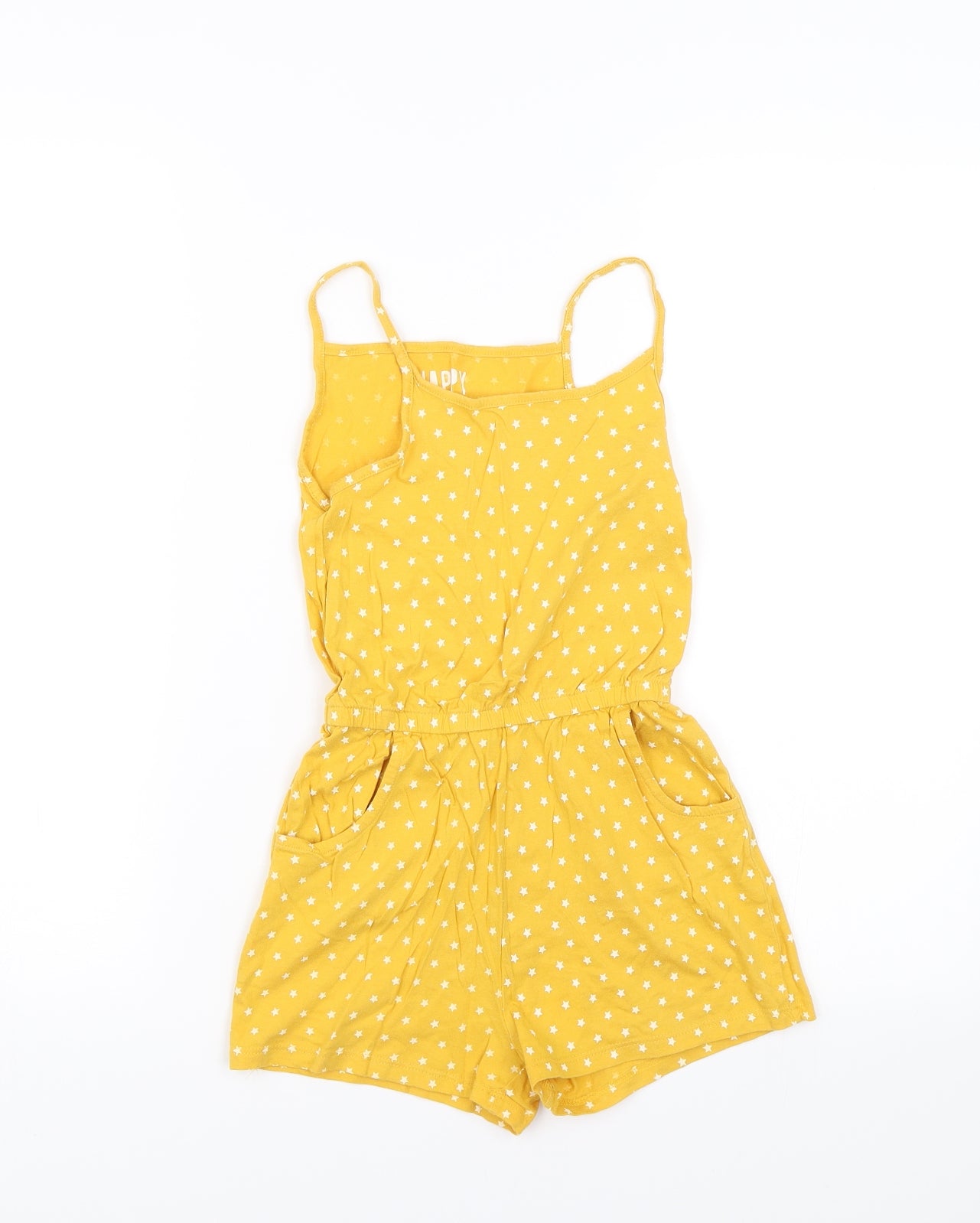F&F Girls Yellow   Playsuit One-Piece Size 7-8 Years  - Stars