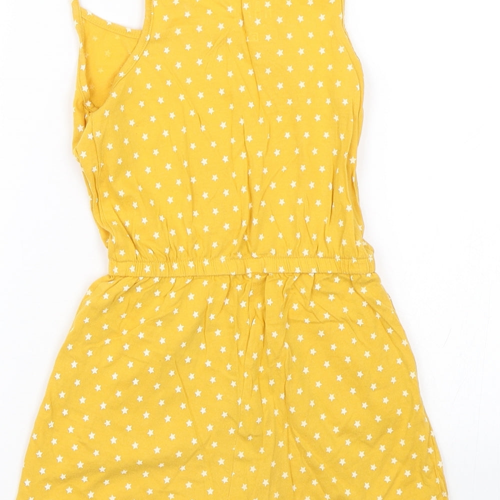 F&F Girls Yellow   Playsuit One-Piece Size 7-8 Years  - Stars