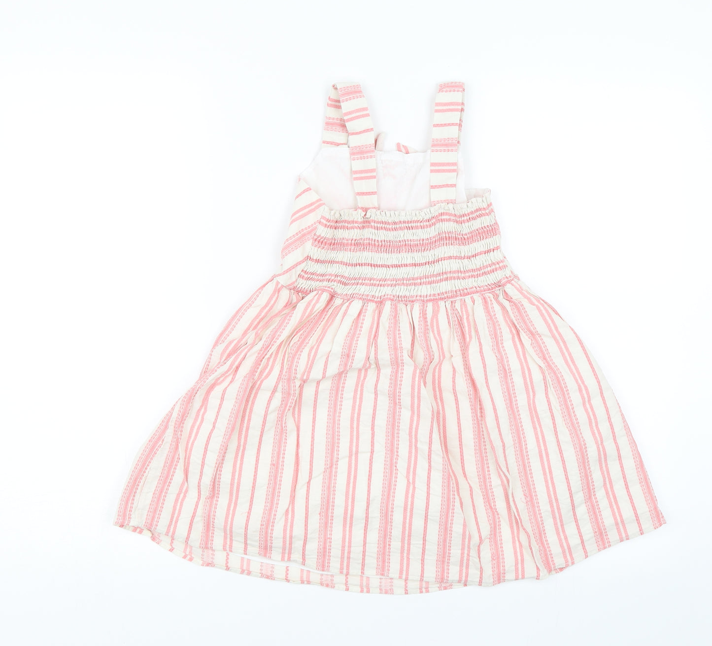F&F Girls Pink Striped  Shift  Size 6-7 Years