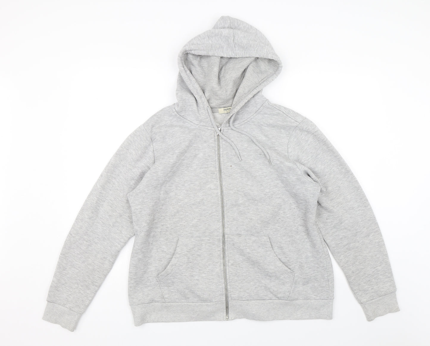 Papaya Womens Grey   Full Zip Hoodie Size L