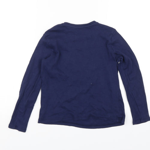 George Boys Blue   Basic T-Shirt Size 7-8 Years  - Always nice never naughty