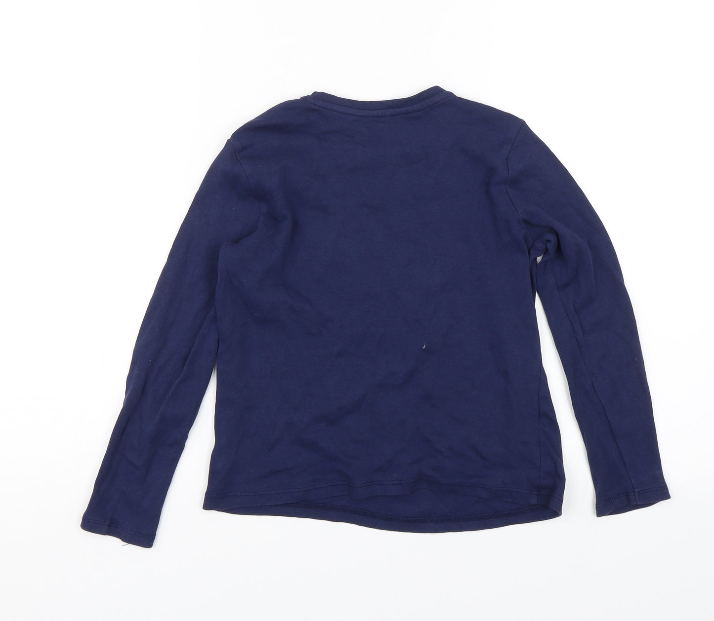 George Boys Blue   Basic T-Shirt Size 7-8 Years  - Always nice never naughty