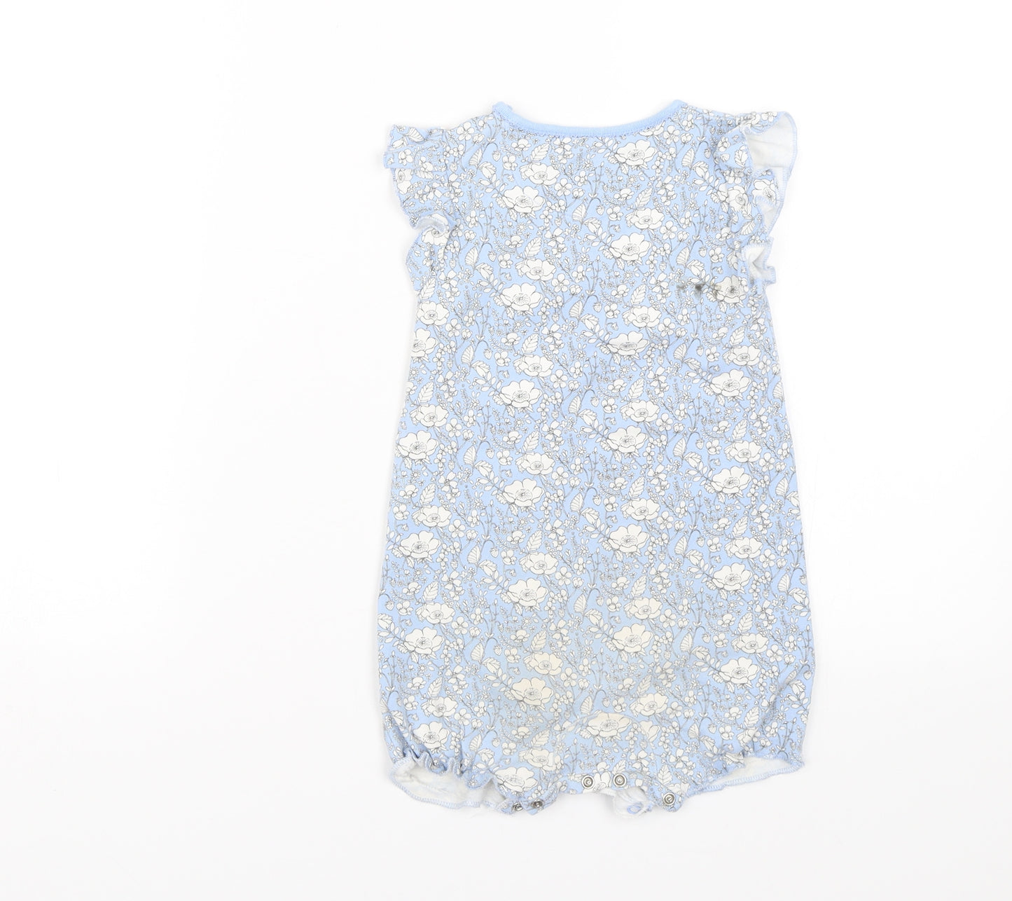 NEXT Baby Blue Floral  Romper One-Piece Size 12-18 Months