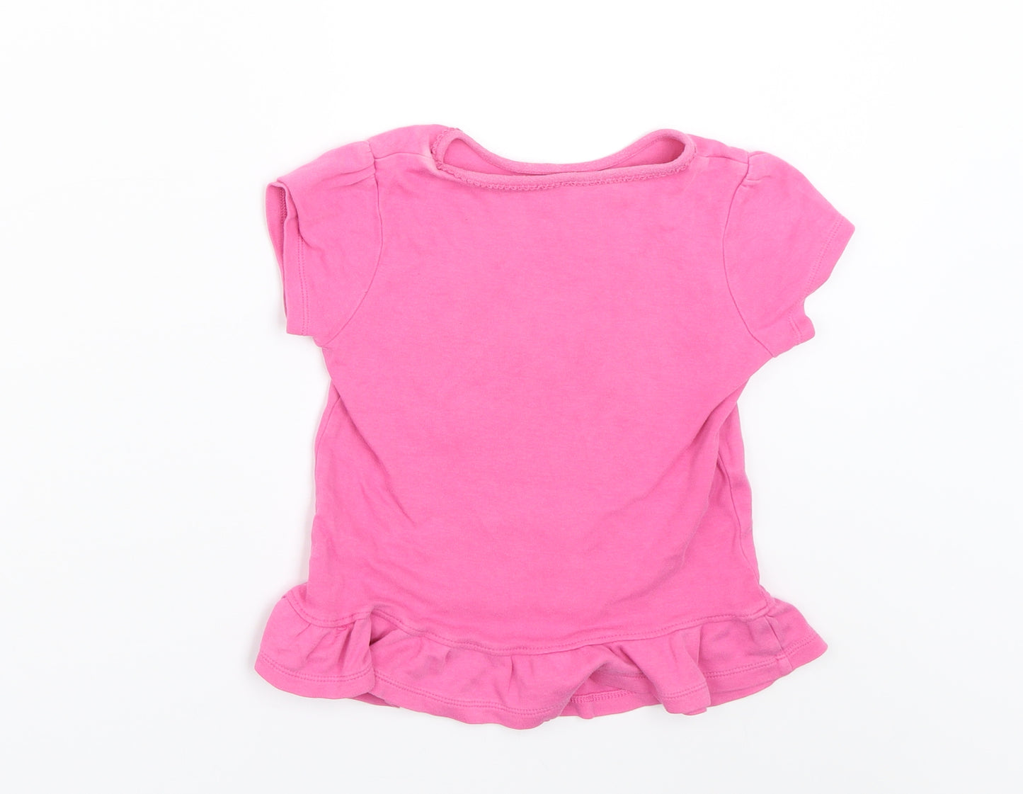 George Girls Pink   Basic T-Shirt Size 3-4 Years  - Bunny