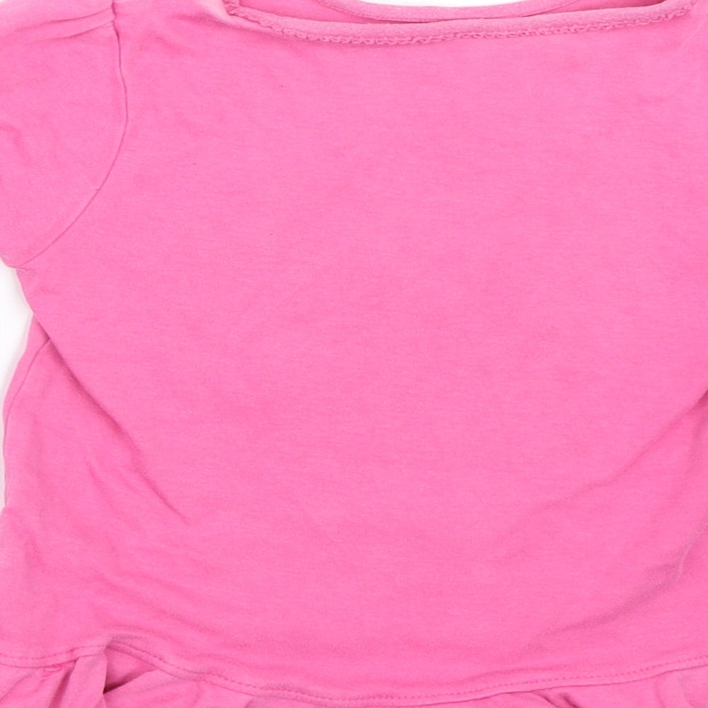 George Girls Pink   Basic T-Shirt Size 3-4 Years  - Bunny