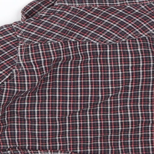 George Baby Black Plaid  Basic Button-Up Size 6-9 Months