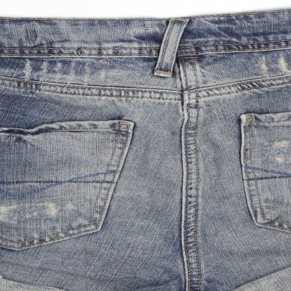 River Island Womens Blue  Denim Cut-Off Shorts Size 12