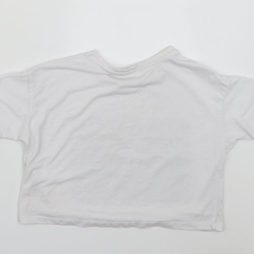 George Girls White   Basic T-Shirt Size 8-9 Years  - Fashionista