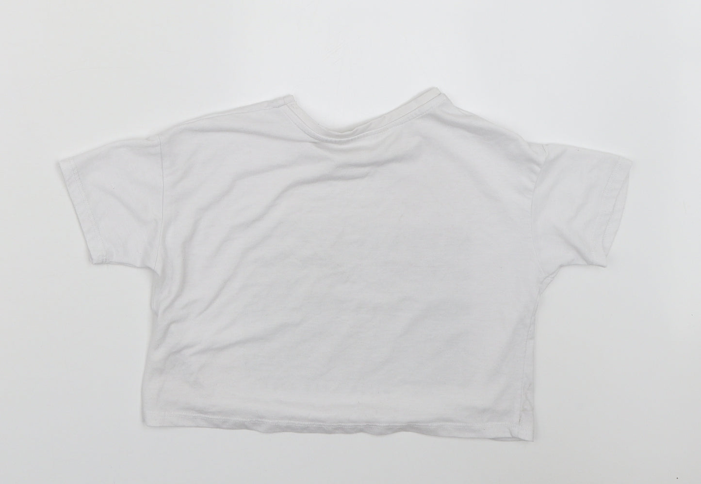 George Girls White   Basic T-Shirt Size 8-9 Years  - Fashionista
