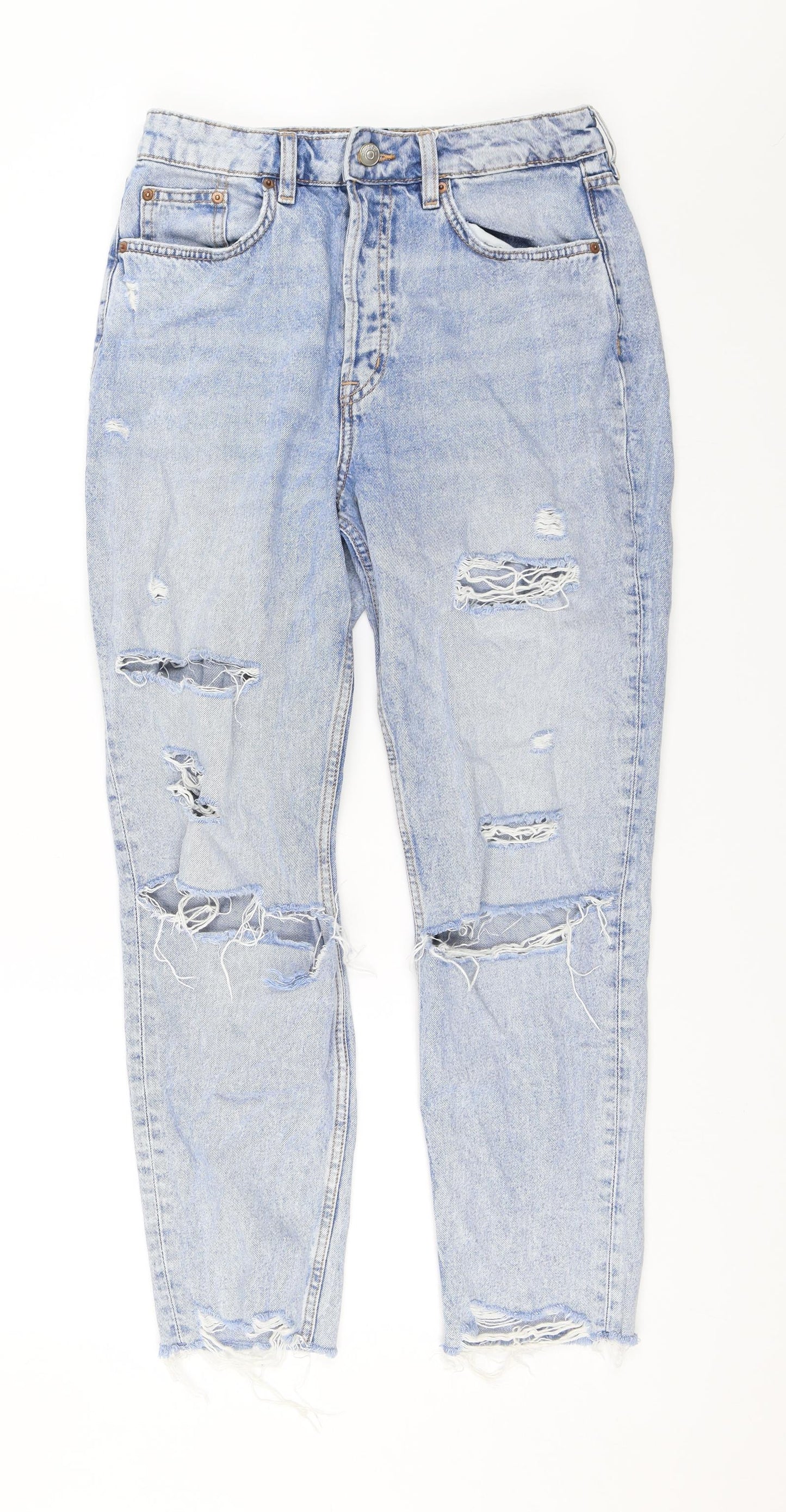 Divided Womens Blue  Denim Straight Jeans Size 10 L25 in