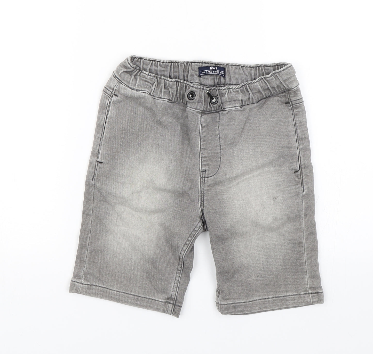 Matalan Boys Black  Denim Chino Shorts Size 8 Years