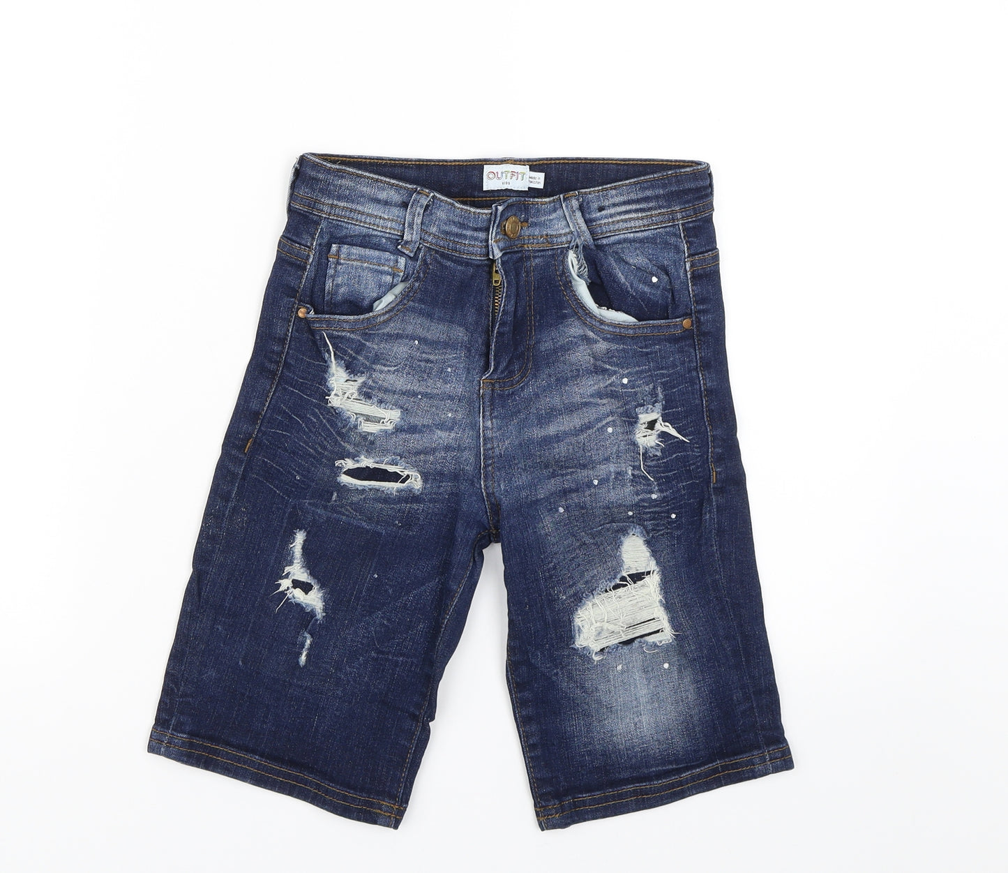 Outfit Boys Blue  Denim Chino Shorts Size 7 Years