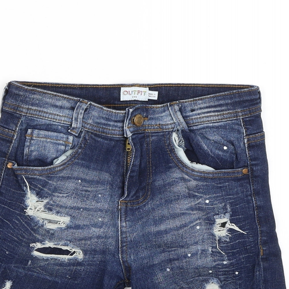Outfit Boys Blue  Denim Chino Shorts Size 7 Years