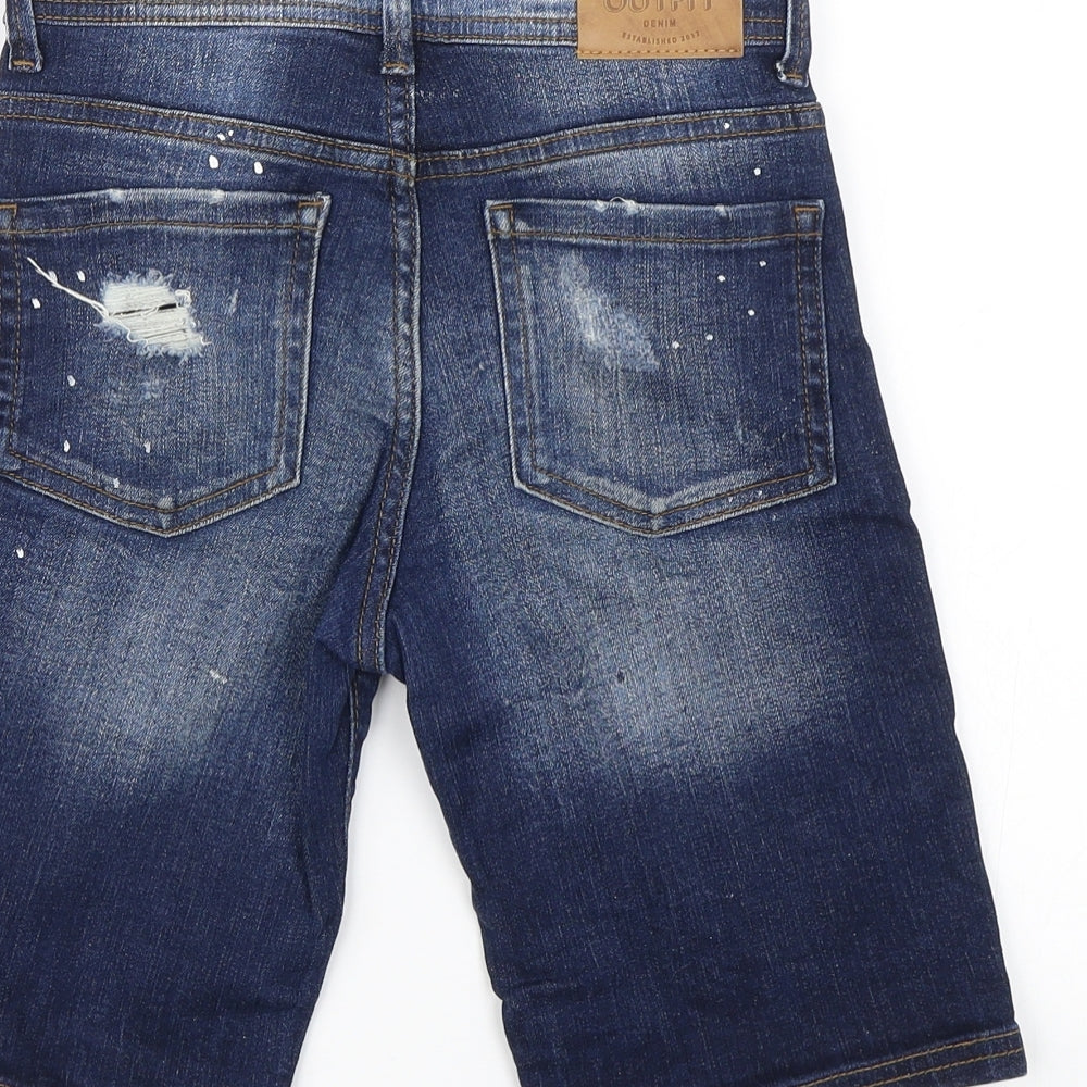 Outfit Boys Blue  Denim Chino Shorts Size 7 Years