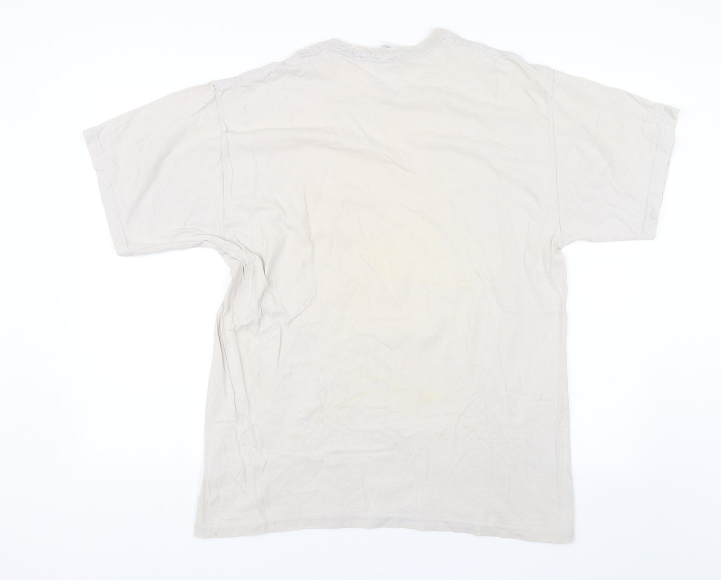 Gilden Mens Beige    T-Shirt Size L  - Michael Jackson