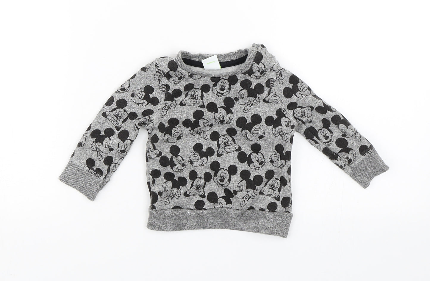 Disney Baby Grey   Pullover Jumper Size 3-6 Months  - Mickey Mouse