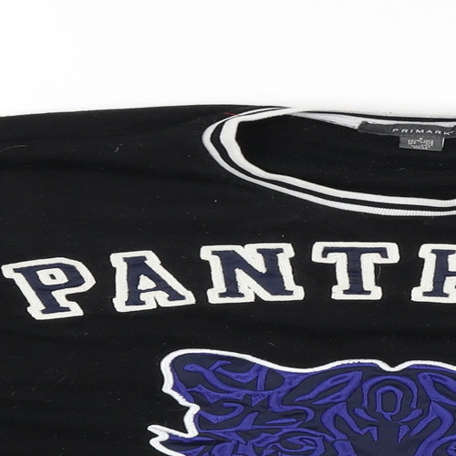 Primark Womens Black   Pullover Jumper Size S  - panthers