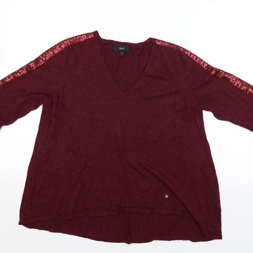 George Womens Red   Pullover Jumper Size 14
