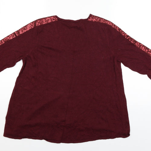 George Womens Red   Pullover Jumper Size 14