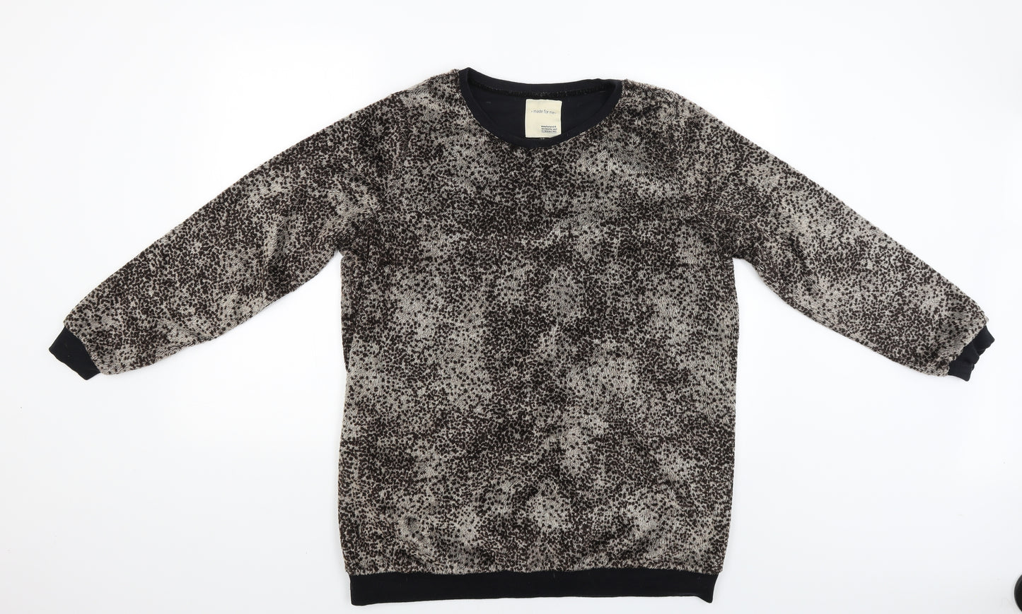 made for me Womens Brown Animal Print  Pullover Jumper Size 18