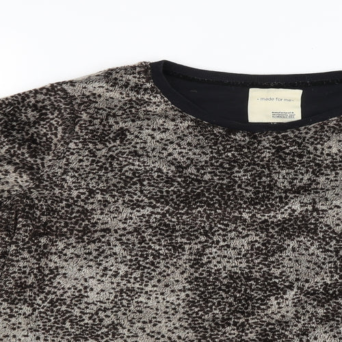 made for me Womens Brown Animal Print  Pullover Jumper Size 18