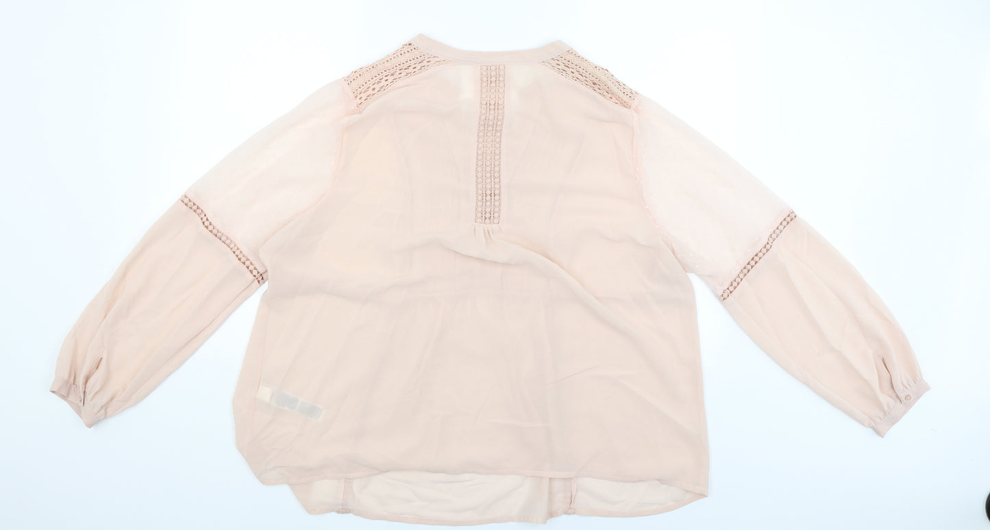 M&S Womens Pink   Basic Blouse Size 22