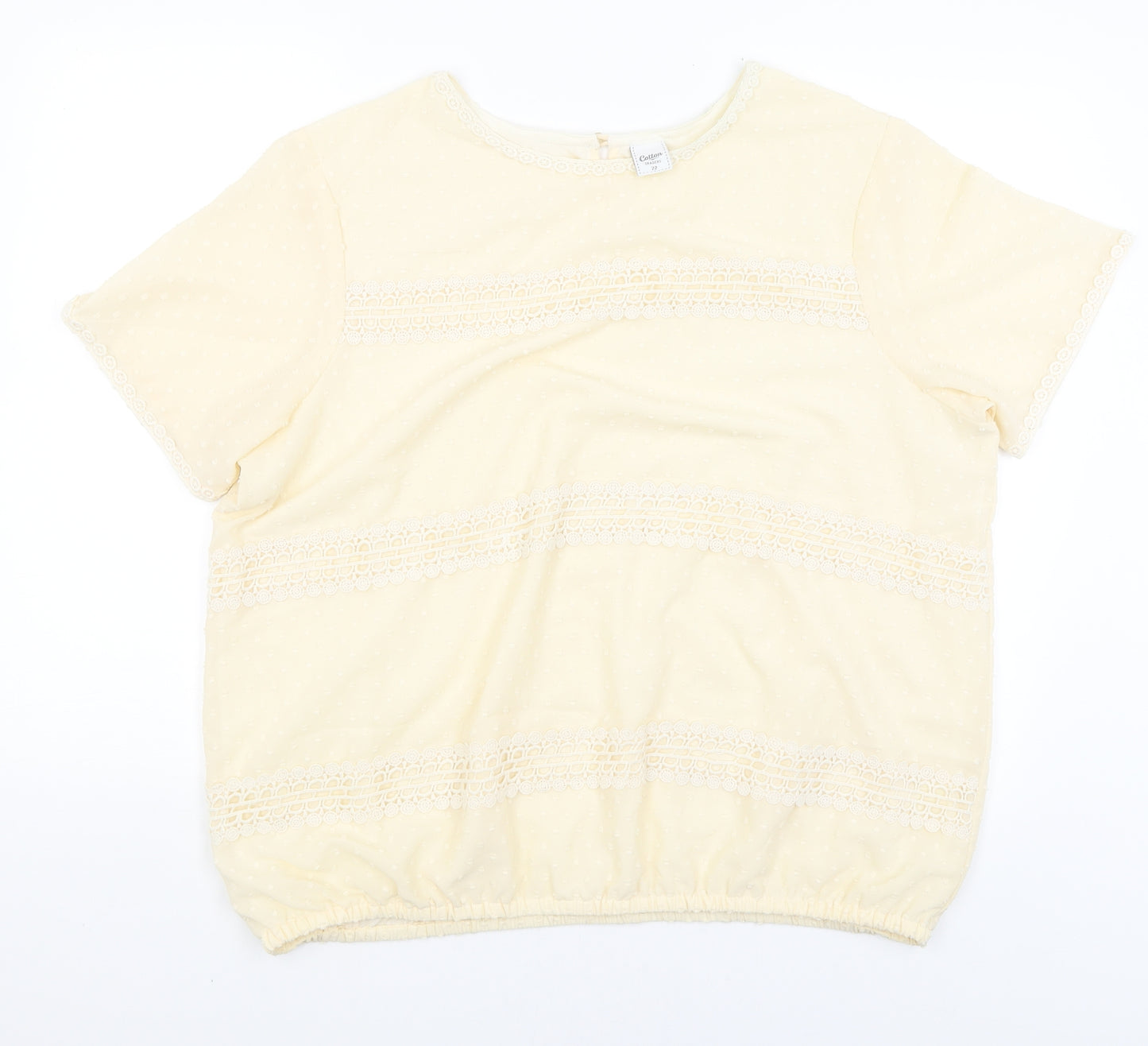 Cotton Traders Womens Beige   Basic Blouse Size 22