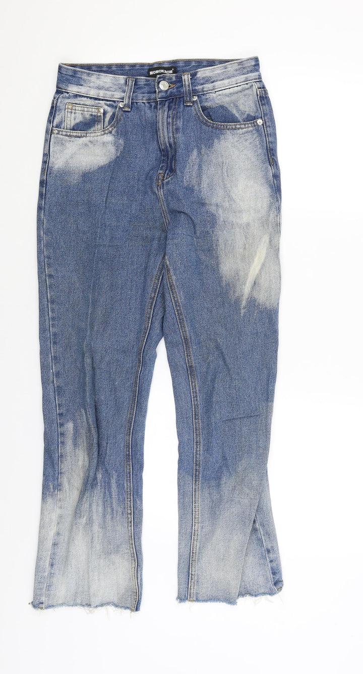 MOMOKROM Womens Blue Straight Jeans Size 8 L26.5 in