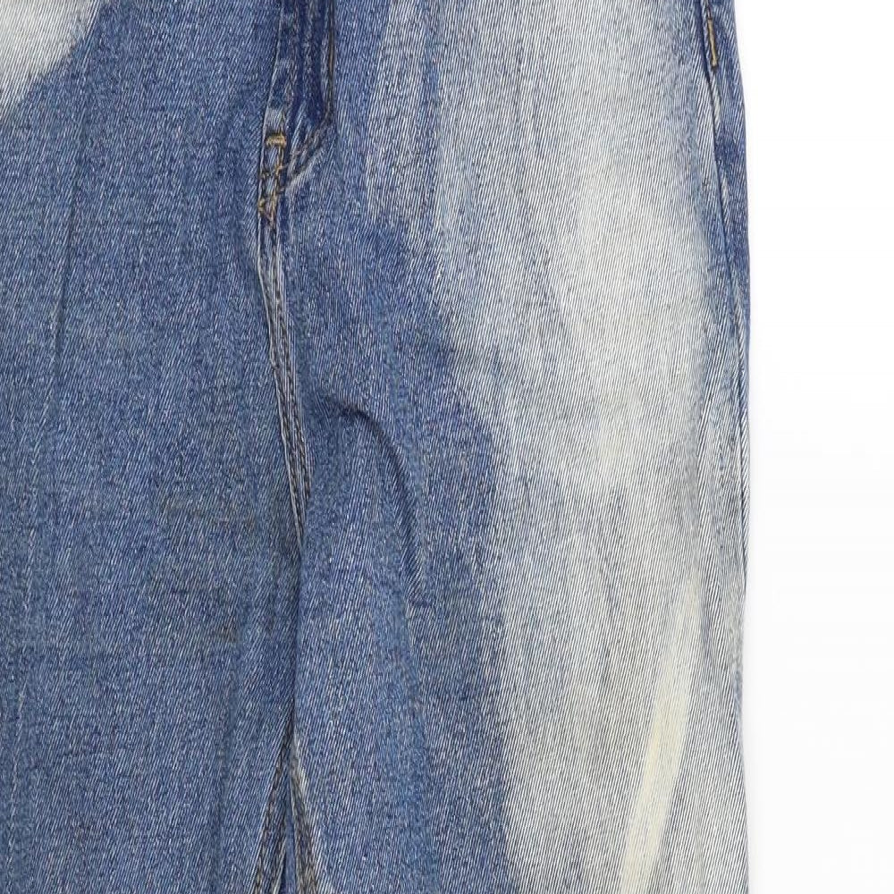 MOMOKROM Womens Blue   Straight Jeans Size 8 L26.5 in