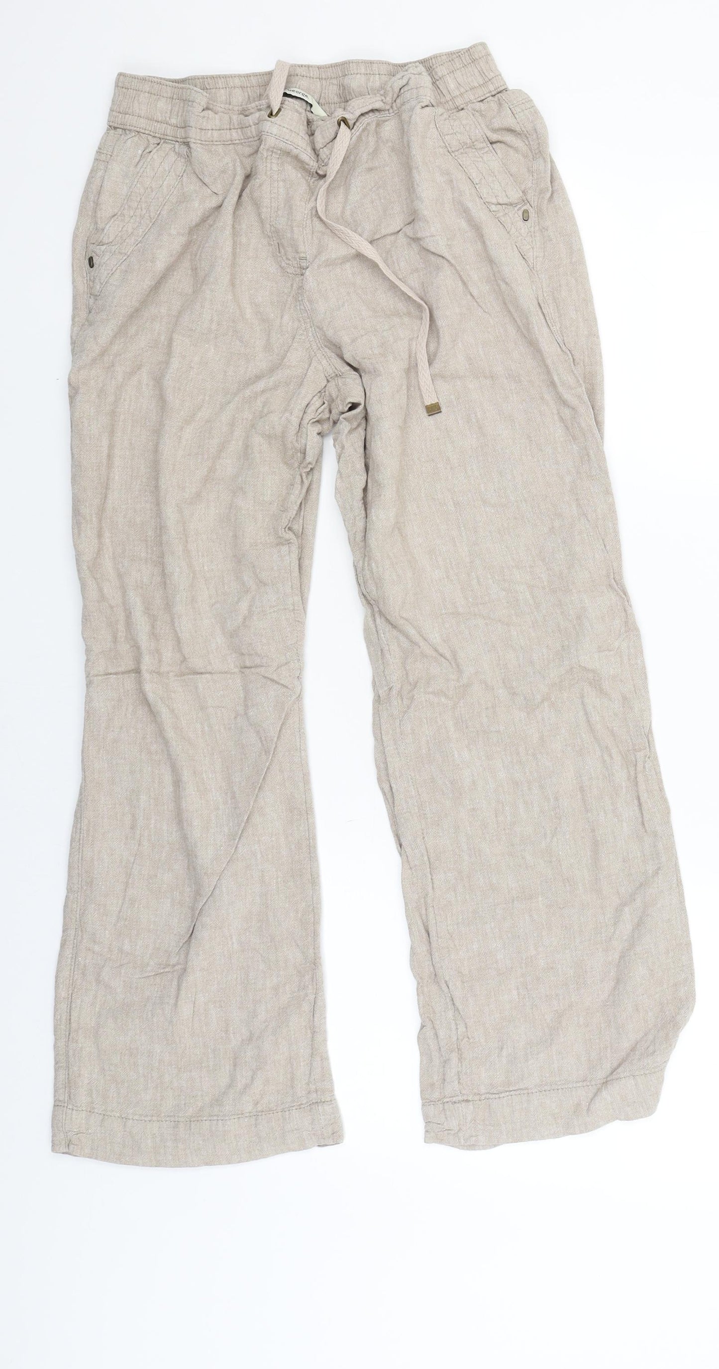 George Womens Beige   Jogger Trousers Size 12 L24 in
