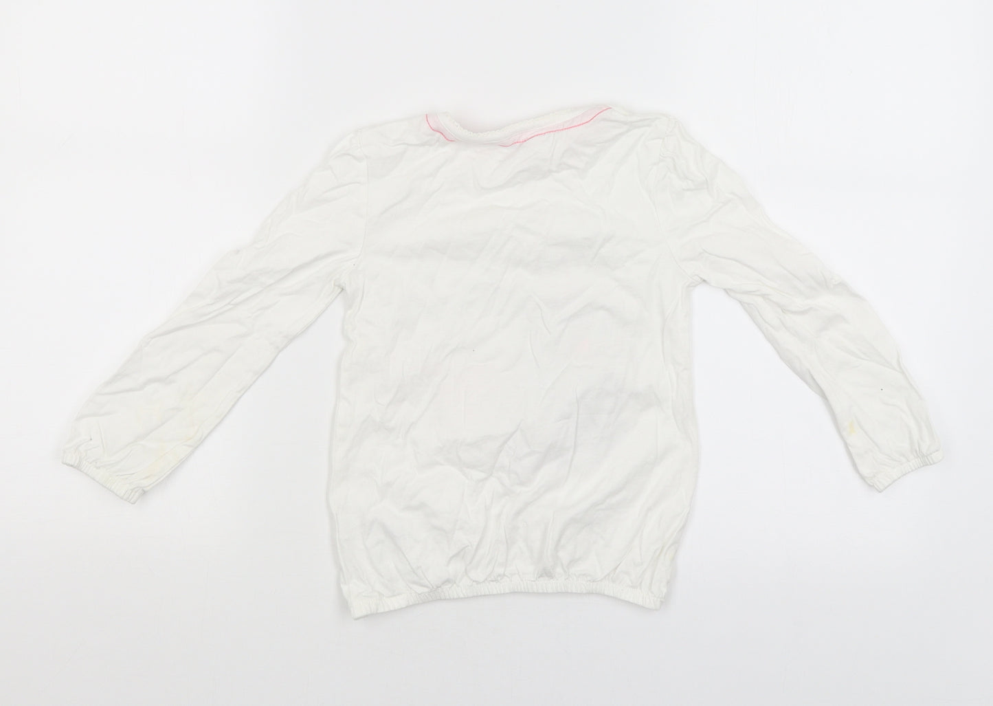 George Girls White   Pullover T-Shirt Size 4-5 Years
