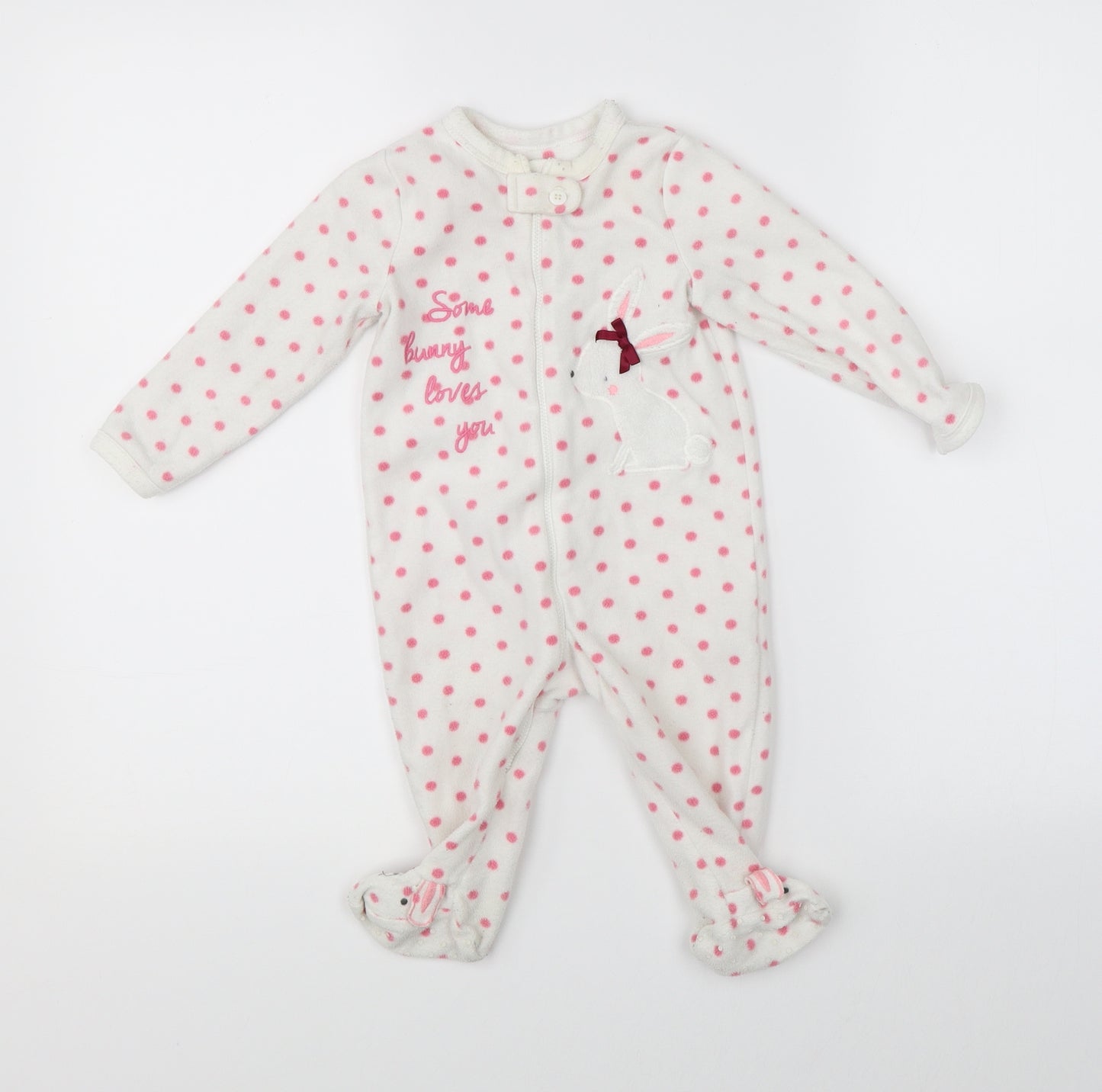 Primark Girls White Polka Dot   One Piece Size 6-9 Months