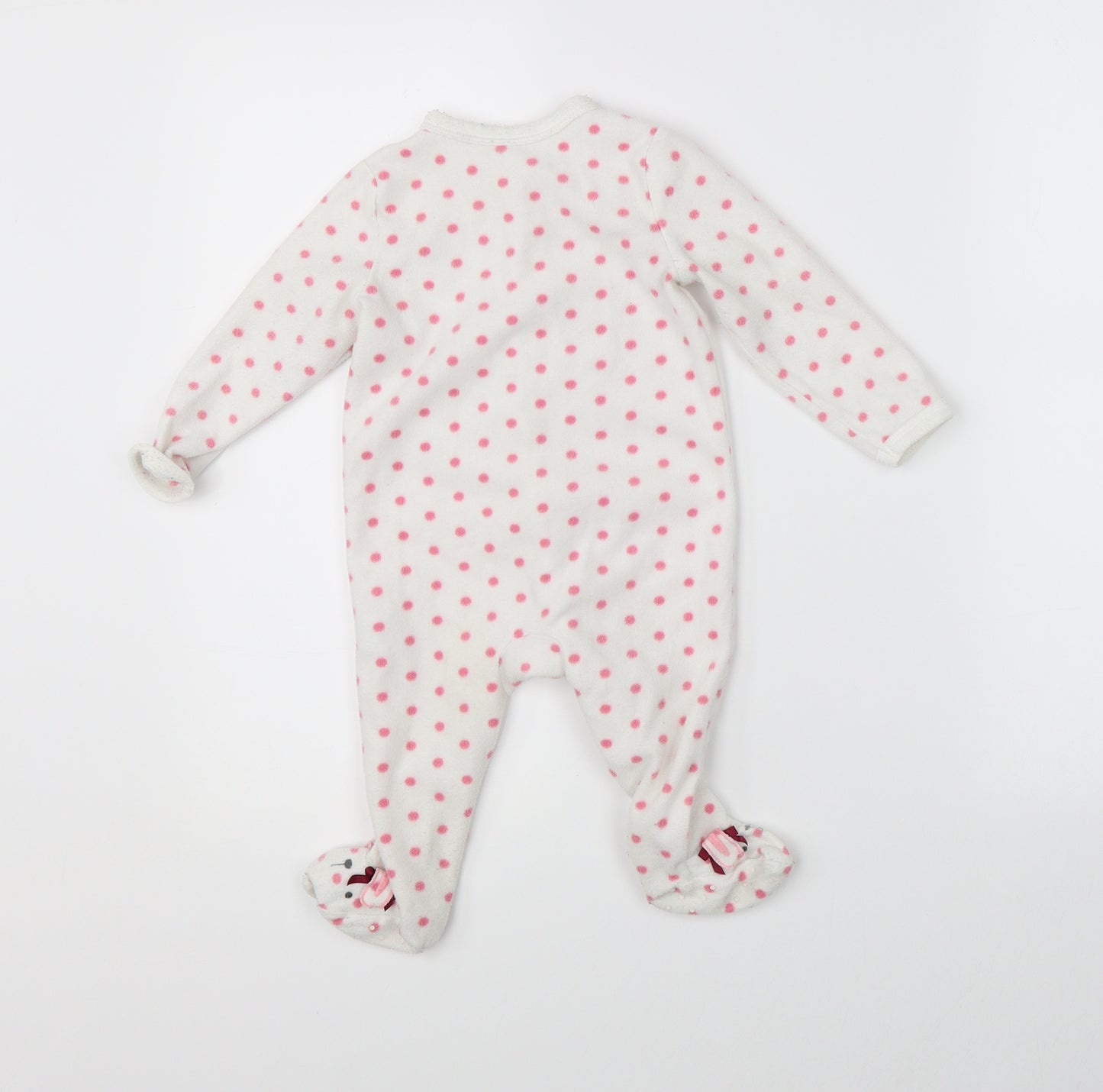 Primark Girls White Polka Dot   One Piece Size 6-9 Months