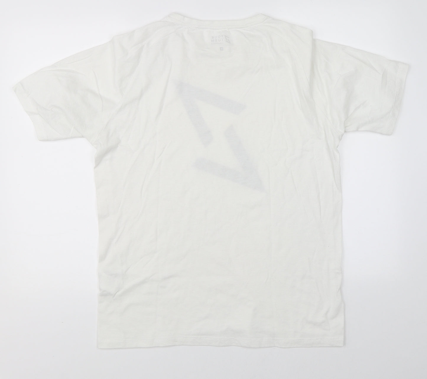 Your Turn Mens White    T-Shirt Size M