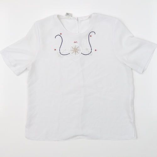 Your Sixth Sense Womens White   Basic Blouse Size 14
