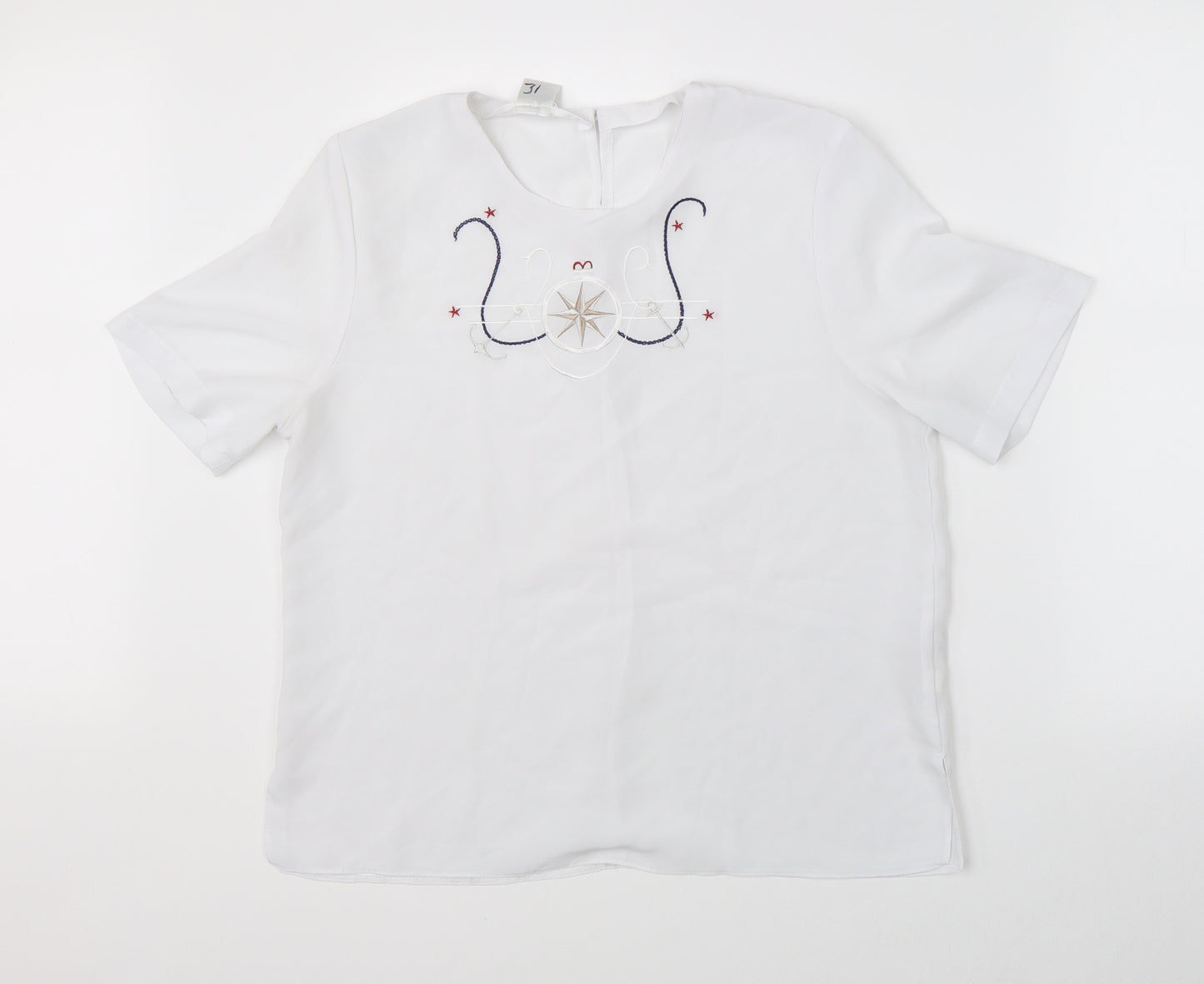 Your Sixth Sense Womens White   Basic Blouse Size 14