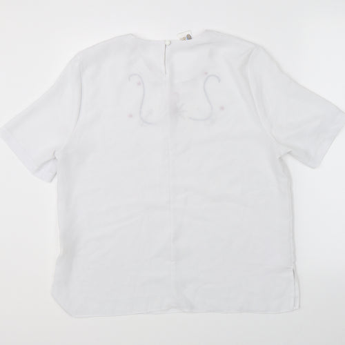 Your Sixth Sense Womens White   Basic Blouse Size 14