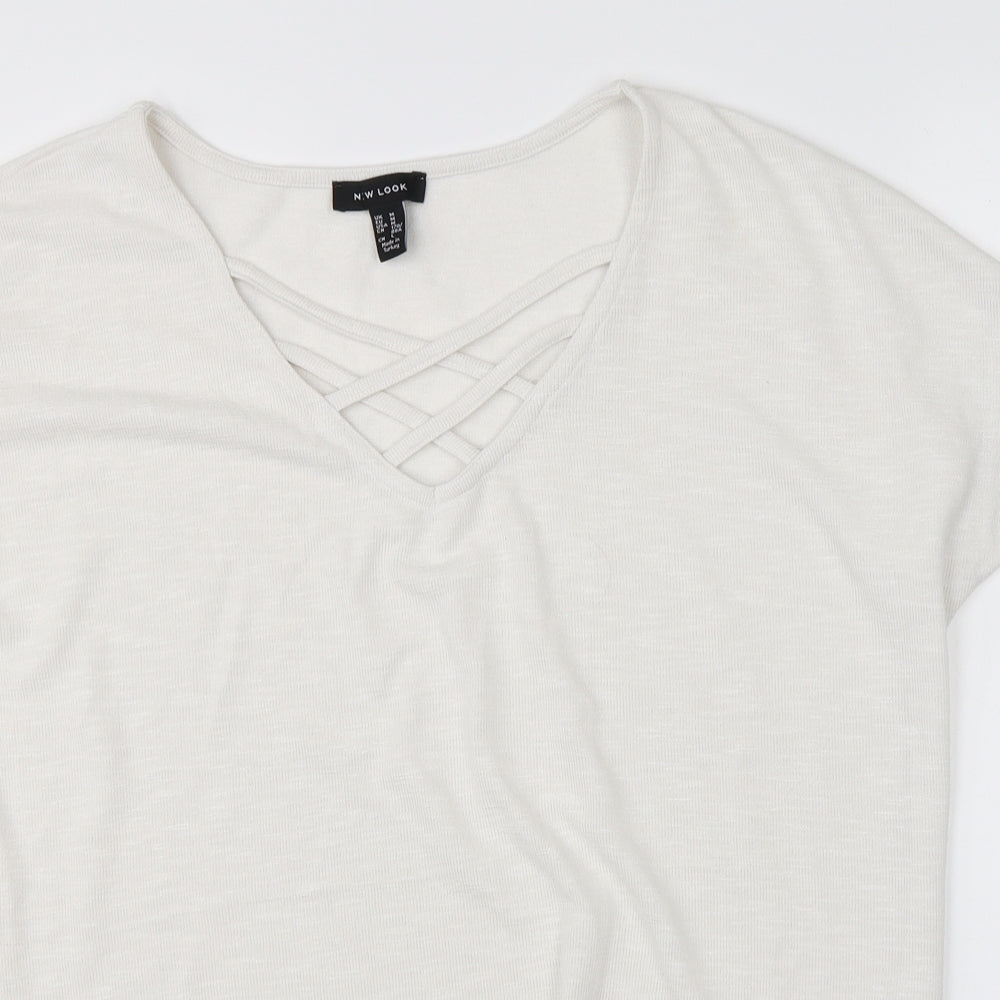 New Look Womens White   Basic Blouse Size M