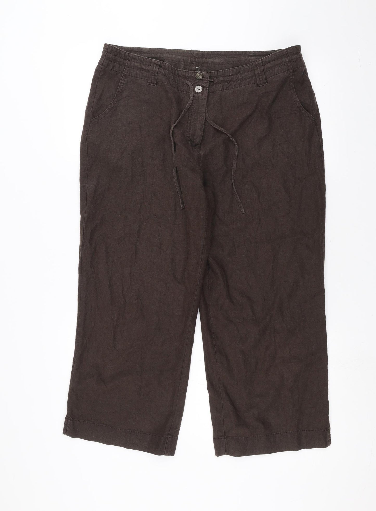 NEXT Womens Brown   Trousers  Size 16 L22 in