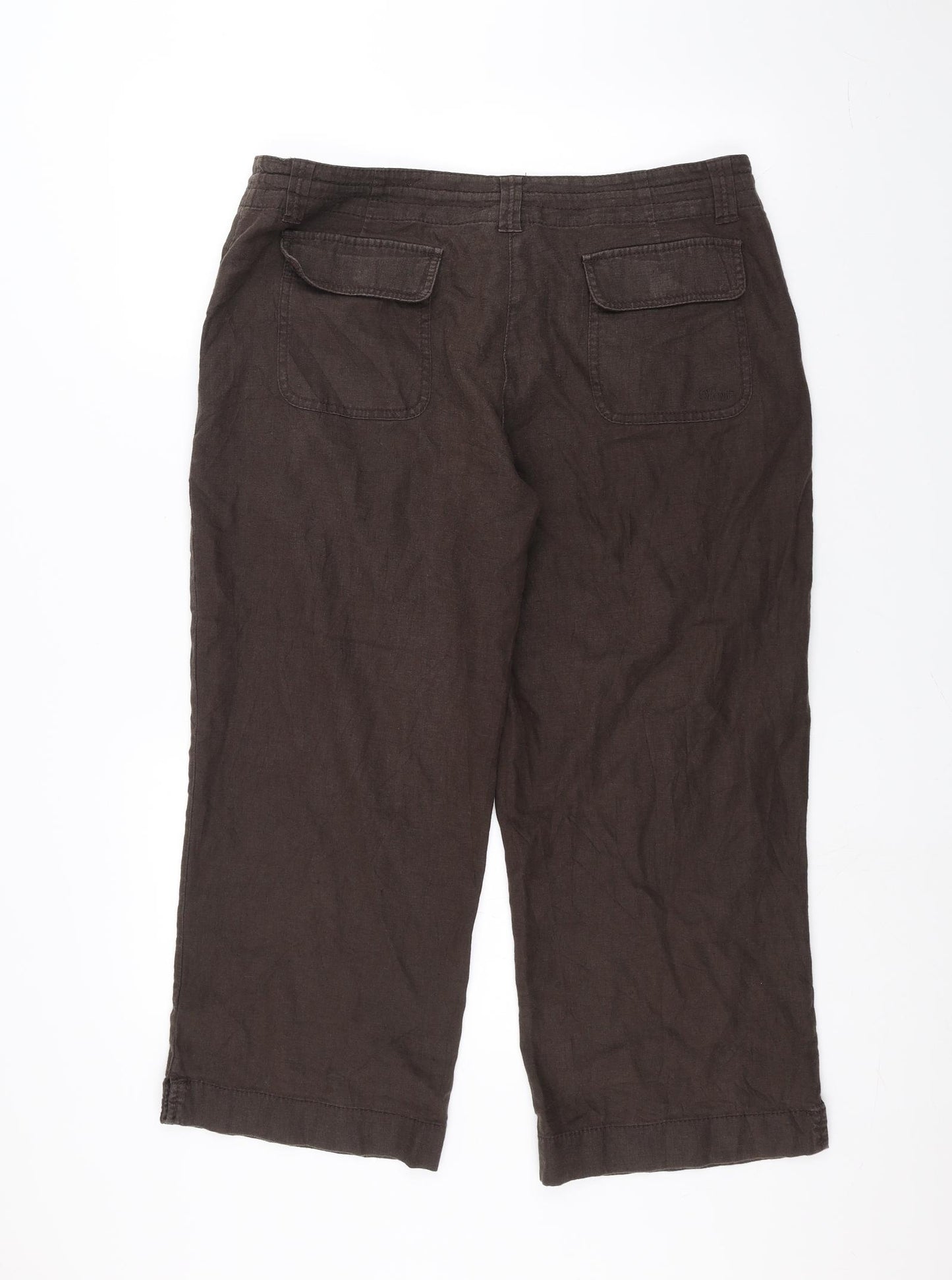 NEXT Womens Brown   Trousers  Size 16 L22 in