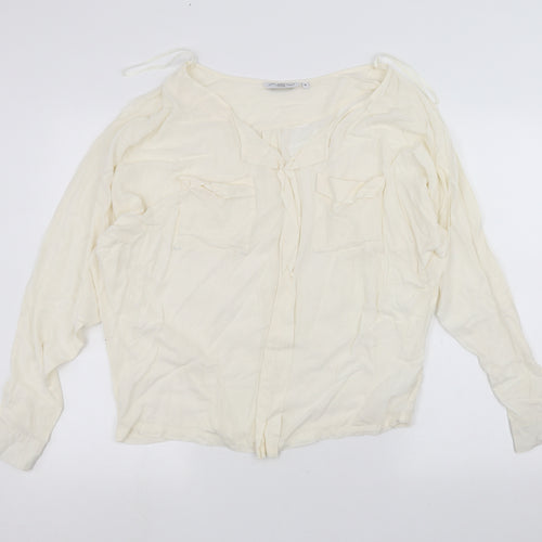 New Look Womens White   Basic T-Shirt Size 8