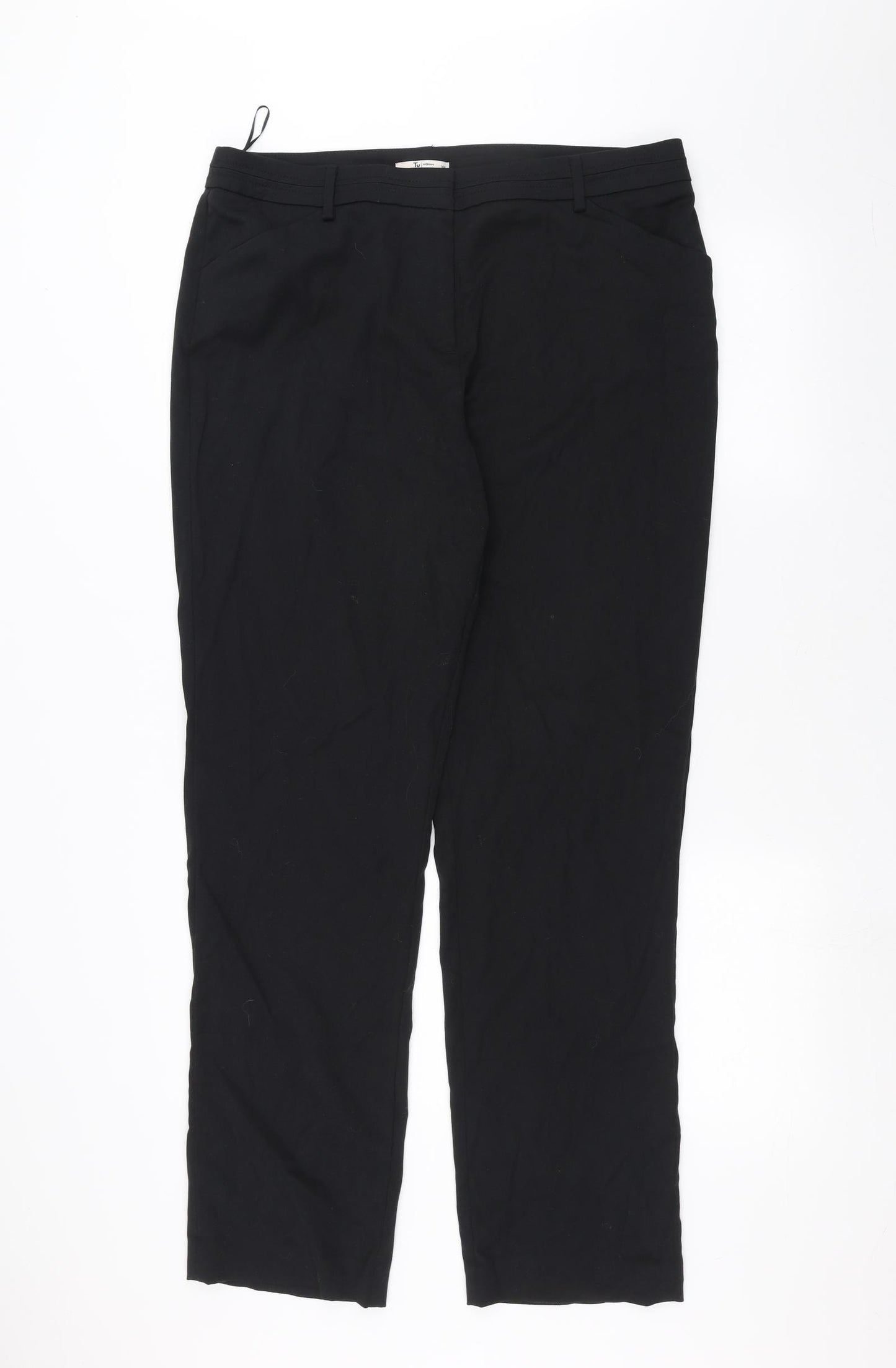 TU Womens Black   Trousers  Size 16 L28 in