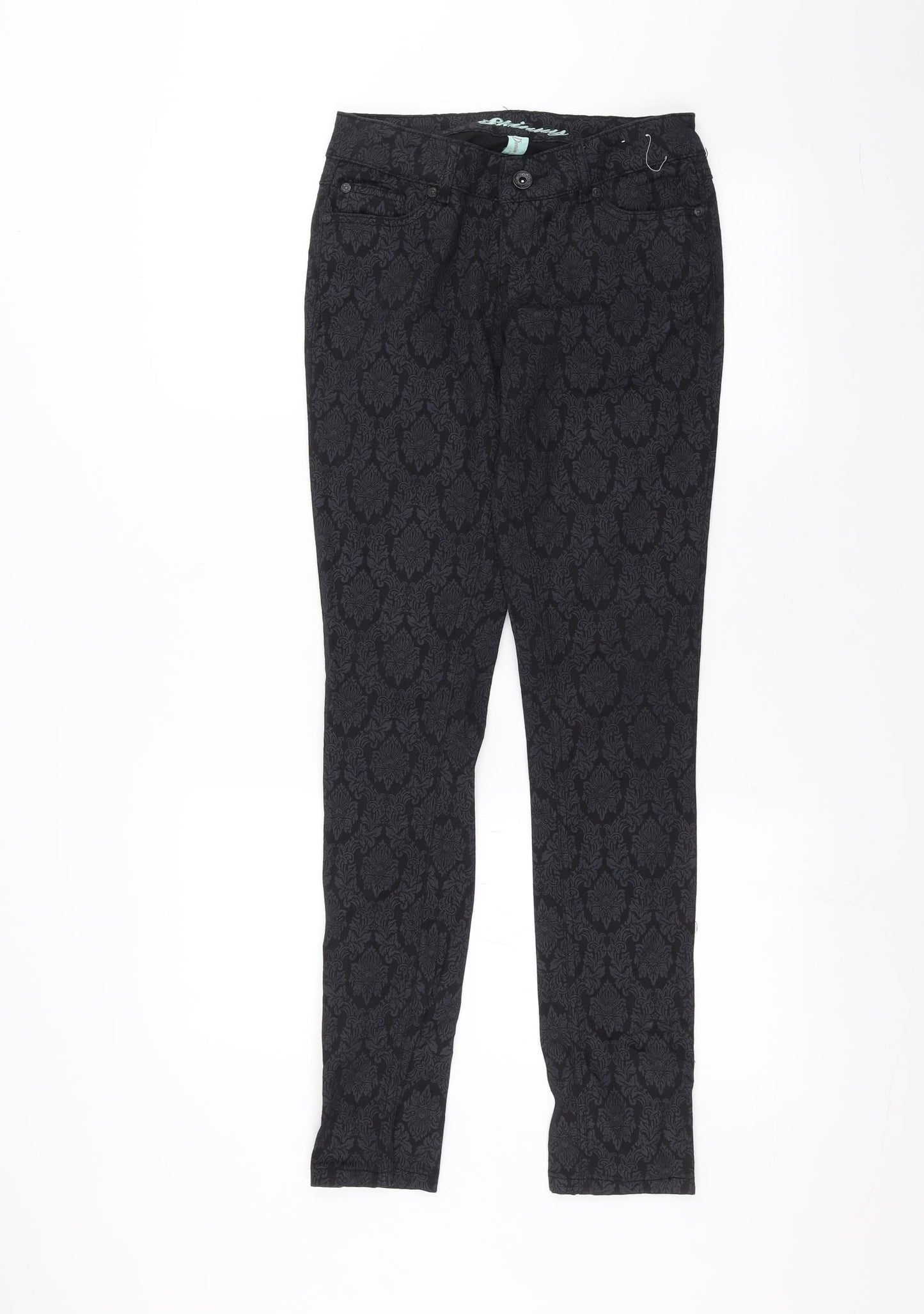 Denim & Co. Womens Black   Skinny Jeans Size 8 L29 in