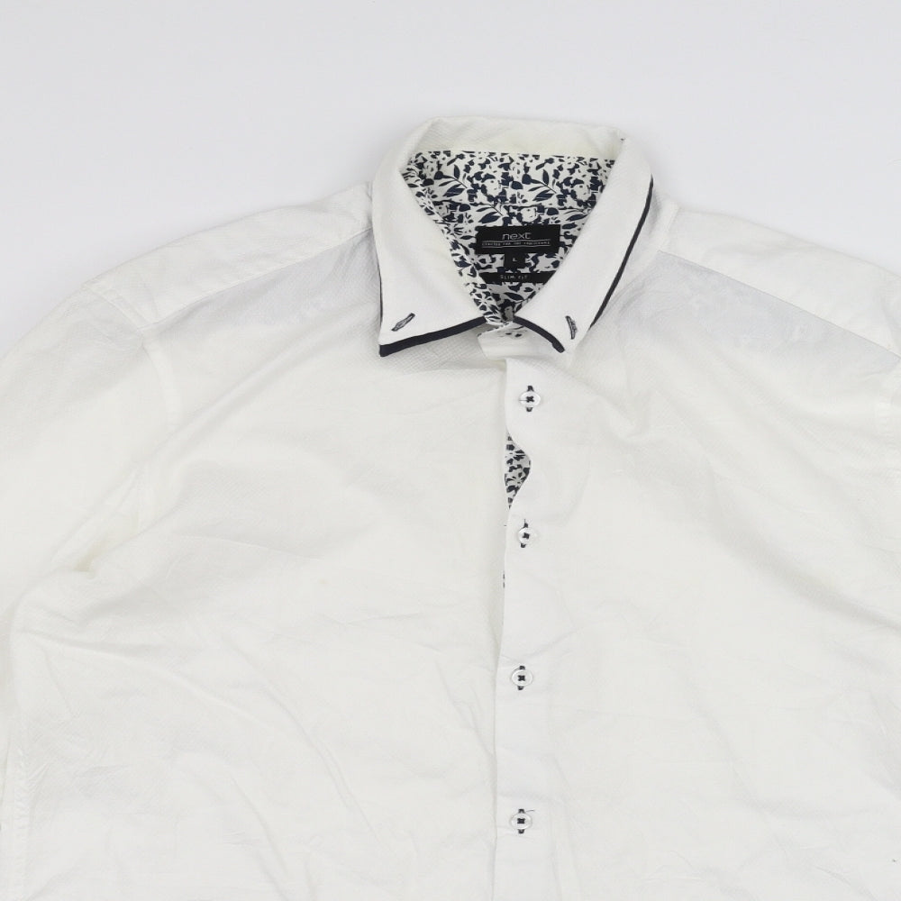 NEXT Mens White    Dress Shirt Size L