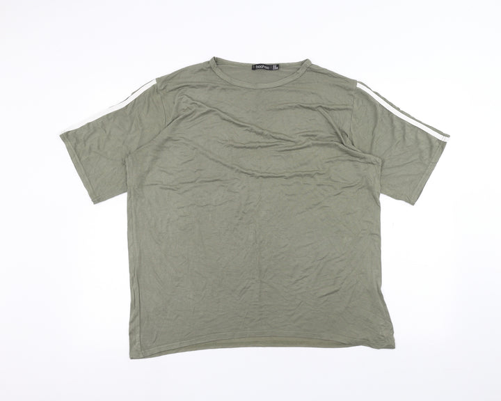 Boohoo Mens Green T-Shirt Size 14