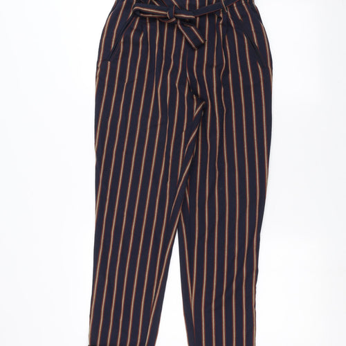 Zara Womens Blue Striped  Trousers  Size S L25 in